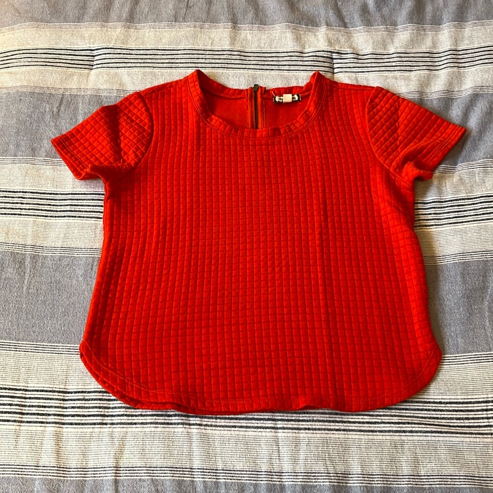 Small Eyeshadow Orange Shirt Blouse